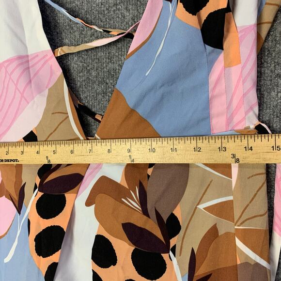 Anthropologie Hutch Bloom Wrap Midi Dress Size Small Open Lace Up Back - Picture 6 of 13